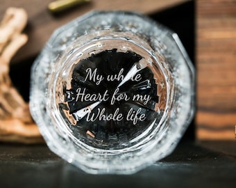 Gepersonaliseerd whiskyglas aangepast cadeaubericht voor whiskyliefhebbers, gegraveerd whiskycadeau voor bruidsjonkers, verjaardagen, jubilea, bruiloften