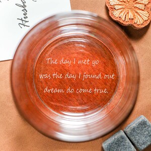 Custom Wording or Logo Engraved Rocks Glass, Your Logo or Design, Etched Bourbon Scotch Glass, Gifts for Him, Groomsmen Proposal Gift Ideas