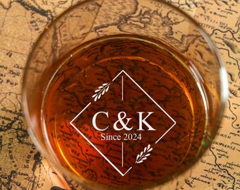 Congrats On Being My Husband Whiskey Glass, Personalized Gifts for Him, Husband Gift from Wife, Birthday Gift, Anniversary Gifts for Him