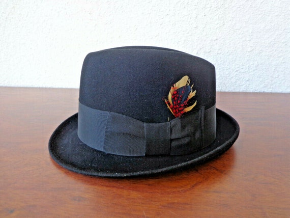 Vintage 1940s MEN'S HAT - Trilby Style - in Wool F