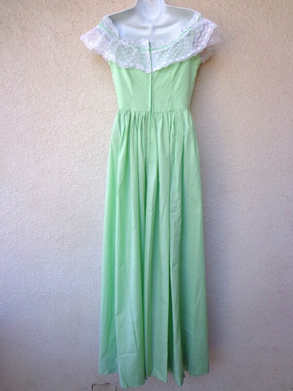 Vintage Southern Belle Style MAXI DRESS in Green with… - Gem