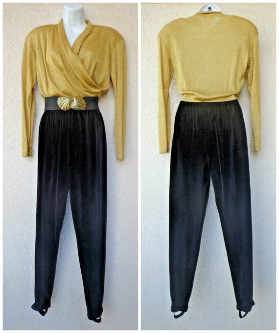 70s gold disco jumpsuit