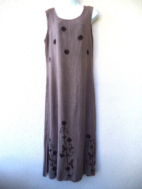 Vintage 1990s Ethnic MAXI DRESS. Size Large - image 2