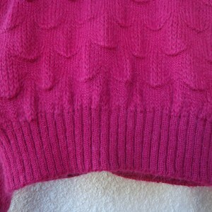 Vintage Red CARDIGAN SWEATER in a Fuzzy Mohair Blend. By Designer St Michael, Circa 1990s image 7