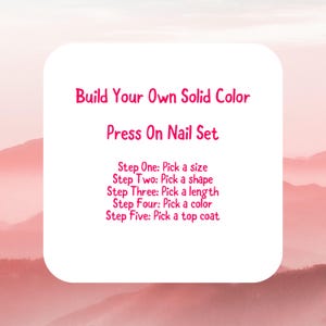 Build Your Own Solid Color Press on Nail Set, Handmade Nail Sets, Hand Painted Nail Sets, Solid Nail Color, Custom Nail Designs
