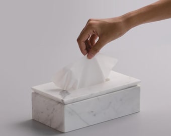 Marble Tissue Box Holder