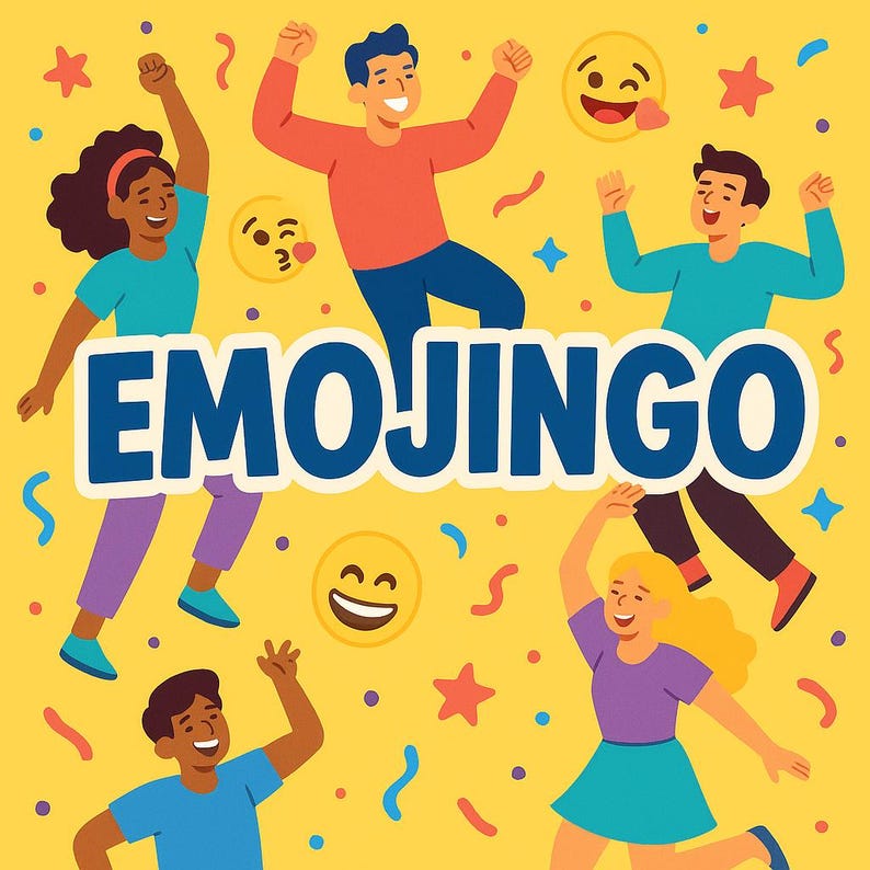 Emojingo™ – Printable Emoji Bingo Game | Hilarious Group Party Game | Task-based Bingo | Fun for ...