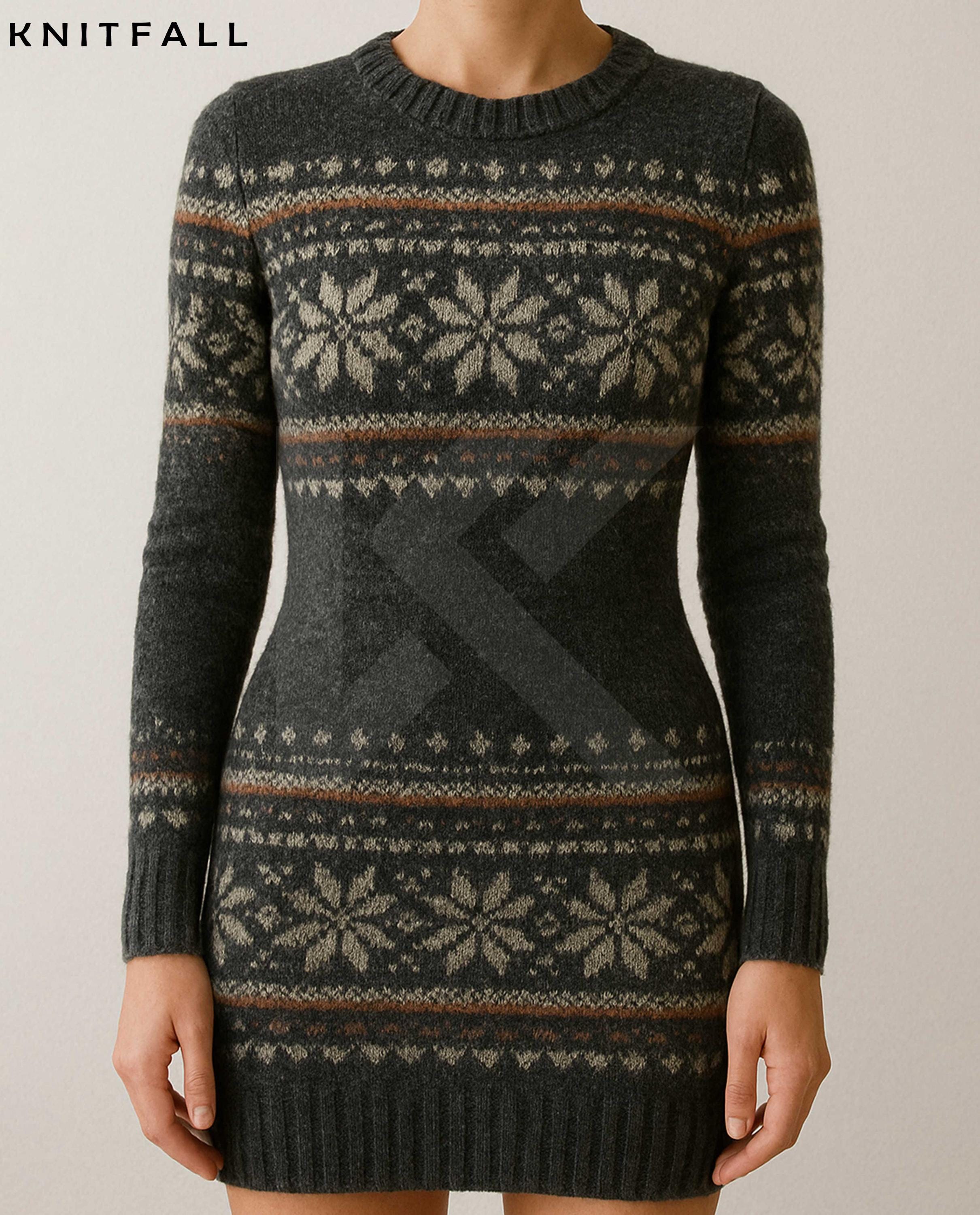 knitted dresses plus size Plus Size Sweater Dress 1XL main image 1