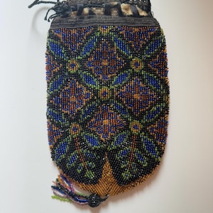 Antique Victorian Reticule beadwork bag