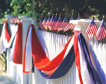 3 Pack 2x20 FT America 250 Bunting Flag, 2026 Semiquincentennial Outdoor Patriotic Decor, Heavy Duty Red White Blue Banner for July 4th