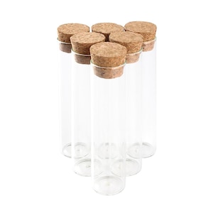 21 Pack 0.74 oz (22 ml) Glass Bottles, Small Bottles with Corks, Empty Jars for DIY Crafts and Storage Solutions