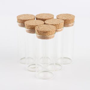 15 Pack 30ml (1.01 oz) Glass Bottles, Small Bottles with Corks, Empty Jars for DIY Crafts and Storage Solutions