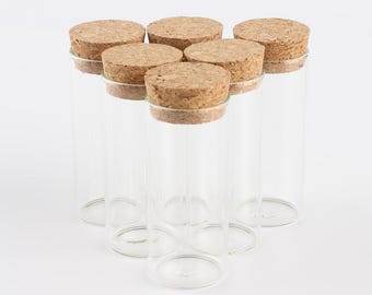 15 Pack 30ml (1.01 oz) Glass Bottles, Small Bottles with Corks, Empty Jars for DIY Crafts and Storage Solutions