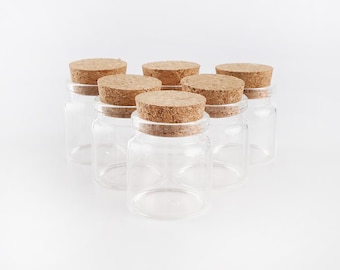 Spell Jars - 16PCS 0.67oz （20ml）Glass Bottles with Cork Lids, Witchcraft Altar Storage