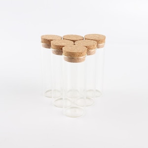 15 Pack 40ml (1.35 oz) Glass Bottles, Small Bottles with Corks, Empty Jars for DIY Crafts and Storage Solutions