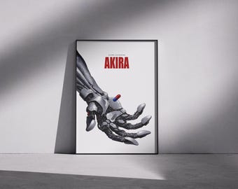Poster anime Akira – Decorazione murale manga, opera d'arte fantascientifica minimalista di Neo Tokyo, senza cornice