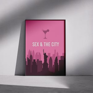 Sex & The City Poster-Themed Rolled Posters, NYC Themed Art, Vintage Wall Art, Home Decor, Gift for Fans, Fun Room Decor, Unframed