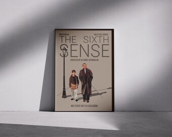 Poster del film Il sesto senso: un'inquietante opera d'arte da parete ispirata al film thriller