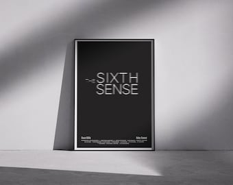 Poster del film Il sesto senso: un'inquietante opera d'arte da parete ispirata al film thriller