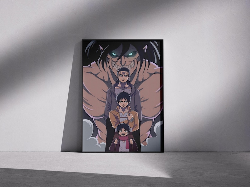 Eren Yeager Anime Poster, Shingeki No Kyojin, Manga Wall Art - Etsy