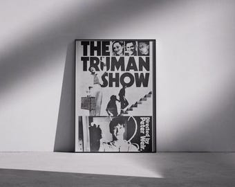 Poster di The Truman Show: stampa murale del film retrò, Jim Carrey