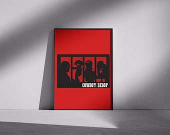 Cowboy Bebop Poster: Retro Anime Sci-Fi Wandbild - Ungerahmt