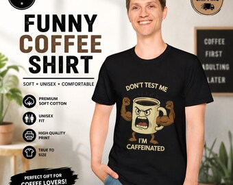 Camiseta divertida con estampado para amantes del café, camiseta de regalo para baristas y amantes del espresso.
