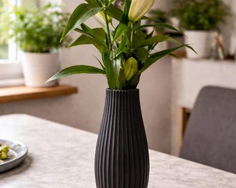 3D flower vase | with glass insert | Minimalist decorative vases | 3D printed vase | Home accessory