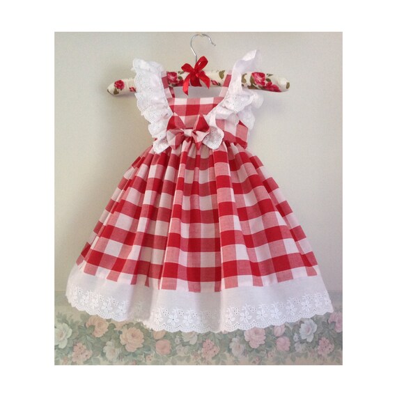 red and white gingham dress