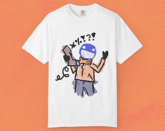 Calm Down Graphic T-Shirt, Funny Cartoon Print