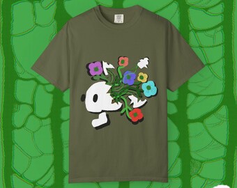 SkullPop Tee, Unisex Garment-Dyed Cotton T-Shirt, Graphic Print