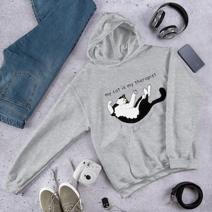 Unisex Hoodie | My cat is my therapist | Cats hoodie