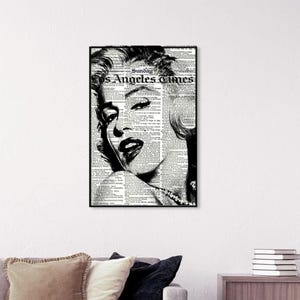 Marilyn Monroe Black & White Wall Art - Druckbare Kunstdruck für Büro, Wohnung Dekor, Glam Geschenke Wohnkultur