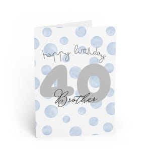 Alles Gute zum 40. Geburtstag Bruder Grußkarte, Geburtstagskarten, Meilenstein Geburtstagskarte, Handgemachte Karten, Lustige Grußkarten