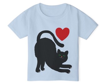 Toddler: Tee Cat Heart | Cute Kitten Heart Design