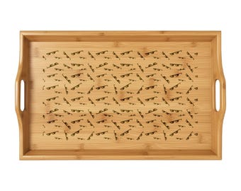 Home: Decorative Tray Breakfast Tray Every day Bamboo Serving