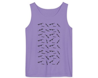 Adult: Tank Top Retro Sunglasses Pattern | Black Sunglasses Print