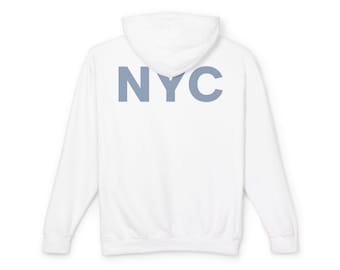 Adult: Unisex NYC block letters Hoodie | Minimal New York sweatshirt