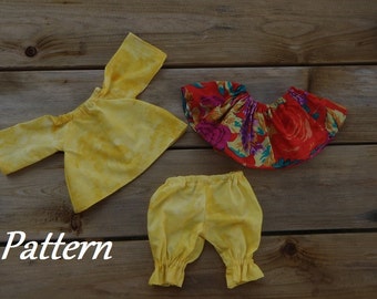 Pattern ~ Under Rainbows Clothing Patterns for Girl Dolls