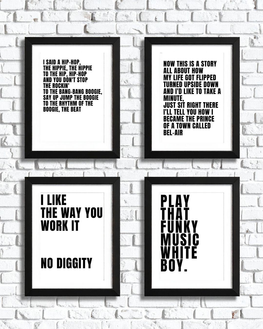 Hip Hop Lyric Pictures - Etsy, image size:1080x1350