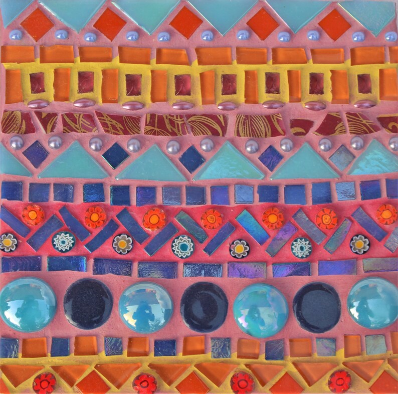 Guatemala textile Colourful Mosaic Wall Art