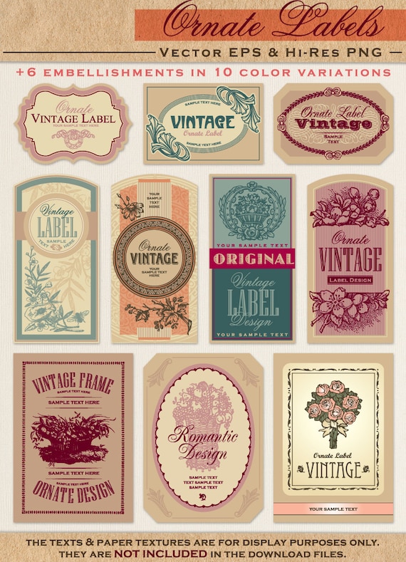 Free clip art labels vintage