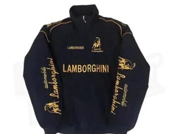 LAMBORGHINI レザージャケット ブラック　タグ付き AUTOMOBILI LAMBORGHINIレザーボンバージャケット | Lamborghini