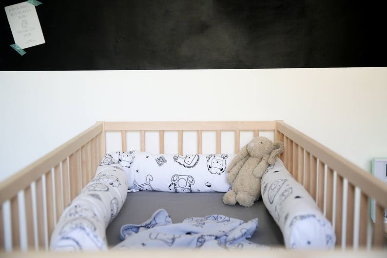 Baby Bed Bumper tour de lit bebe Crib bumper Organic crib Etsy