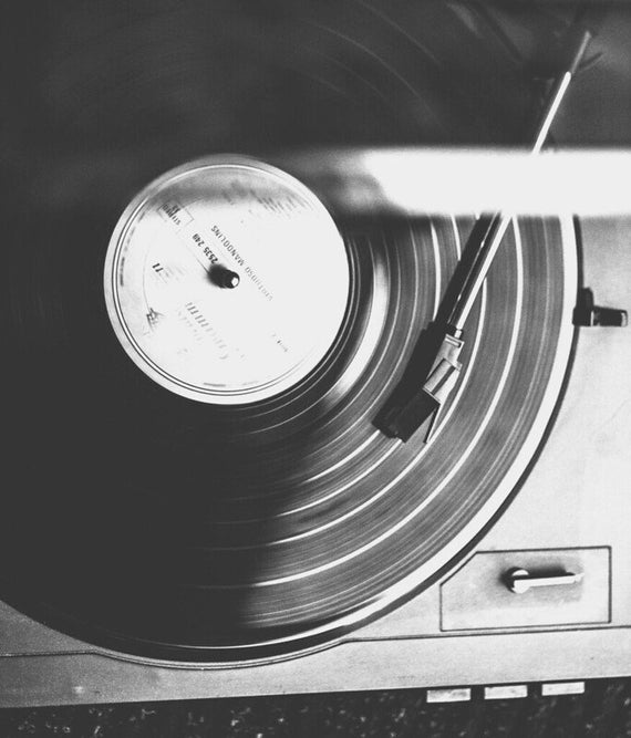Record Player Photo: Fine Art Photography Black and White | Etsy