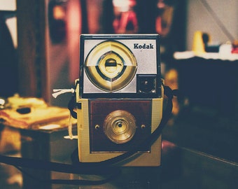 Vintage Camera Print: vintage kodak Fine Art Photography Still life Photography, Camera Art Print, Office art