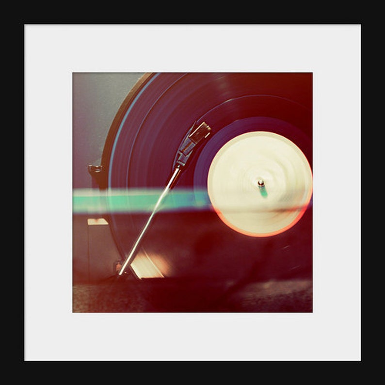 Still life photography Record Art: Spin it fine art photography Art Vinyl Record Art Print Record Photo Record Player Art Print image 2