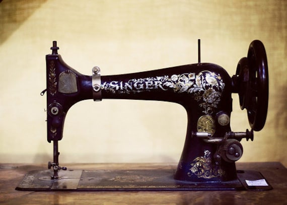 Antique Singer Sewing Machine Photograph: Sewing Room Art Print