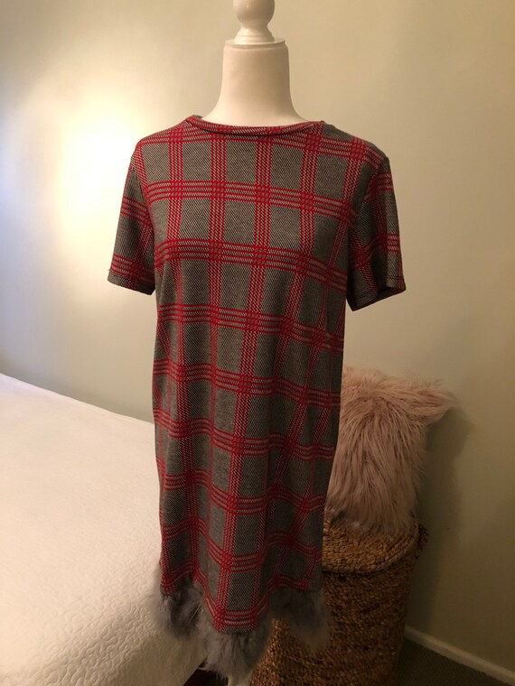 zara plaid dress