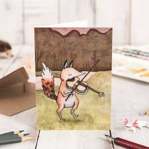 Violin Fox Card